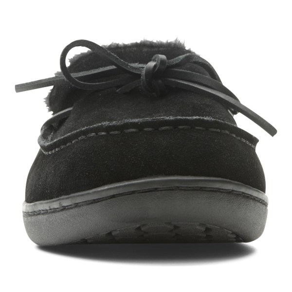 Vionic Slippers Ireland - Adler Slipper Black - Mens Shoes Sale | QOKVM-6201